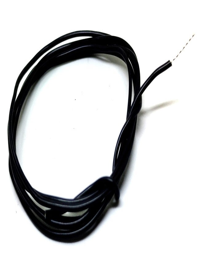 INVENTO 10mtr 24 AWG 0.25 sq.mm High Durability 5A Tinned Copper Silicone Wire Flexible Black Cable 1.3mm Dia High Temperature for DIY - Image 1